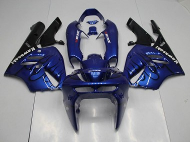 Carénage Kawasaki ZX9R 1994-1997 - Bleu Noir Flamme Bon Marché