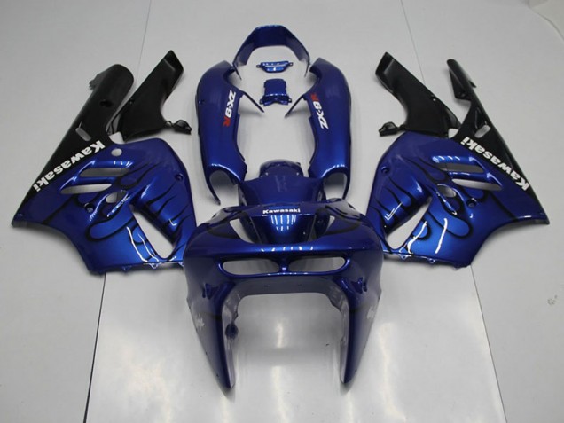 Carénage Kawasaki ZX9R 1994-1997 - Bleu Noir Flamme Bon Marché Carénage Kawasaki ZX9R 1994-1997 - Bleu Noir Flamme Bon Marché