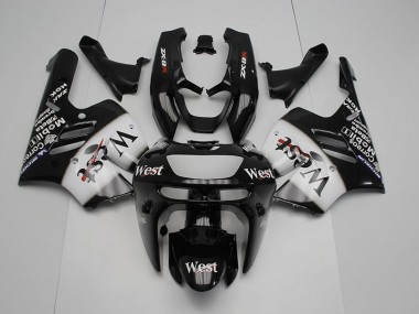 Carénage Kawasaki ZX9R 1994-1997 - Noir Blanc West Bon Marché
