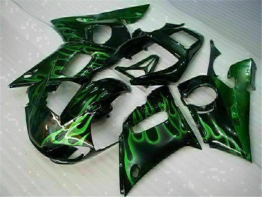 Carénage Yamaha R6 1998-2002 - Vert Noir Bon Marché