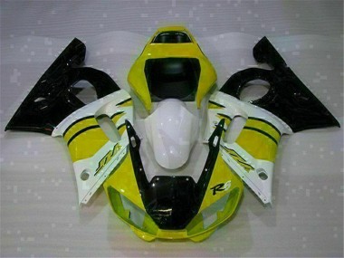 Carénage Yamaha R6 1998-2002 - Jaune Blanc Bon Marché