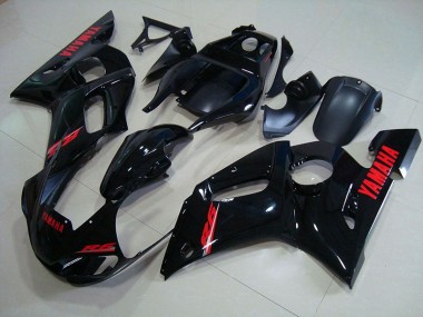 Carénages Yamaha R6 1998-2002 - Noir Brillant Rouge Décalque Bon Marché