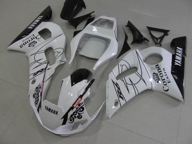 Carénage Yamaha R6 1998-2002 - Blanc Noir Corona Bon Marché