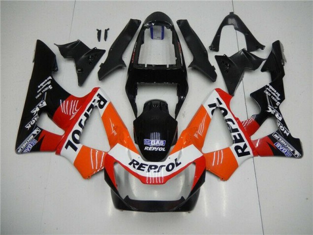 Carénage Honda CBR 900 RR 929RR 2000-2001 - Orange Rouge Noir Repsol Bon Marché Carénage Honda CBR 900 RR 929RR 2000-2001 - Orange Rouge Noir Repsol Bon Marché