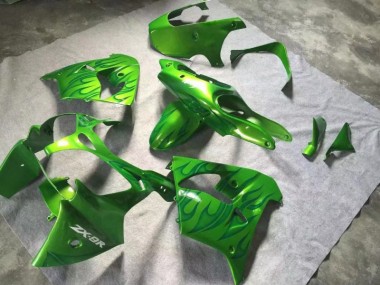 Carénage Kawasaki ZX9R 2000-2001 - Vert Vert Flamme Bon Marché