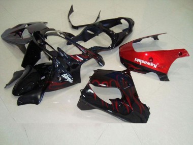 Carénage Kawasaki ZX9R 2000-2001 - Rouge Flamme Bon Marché
