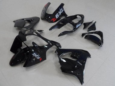 Carénage Kawasaki ZX9R 2000-2001 - Noir avec Gris Décalque Bon Marché