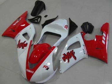 Carénage Yamaha R1 2000-2001 - Rouge Blanc Courses Bon Marché