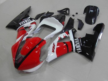 Carénage Yamaha R1 2000-2001 - Rouge Noir Blanc Courses Version Bon Marché
