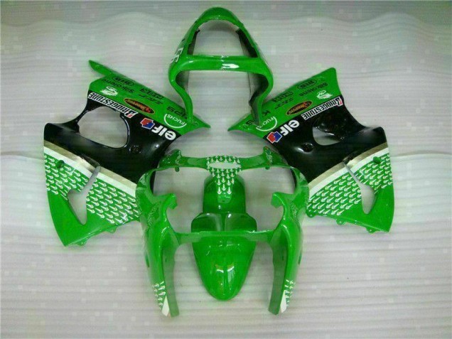 Kit Carénages & Plastique Kawasaki ZX6R 2000-2002 - Vert Noir Bon Marché Kit Carénages & Plastique Kawasaki ZX6R 2000-2002 - Vert Noir Bon Marché