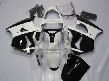 Carénage Kawasaki ZX6R 2000-2002 - Blanc Noir Bon Marché