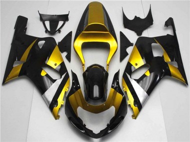 Carénage Suzuki GSXR 600 / 750 K1 K2 K3 2001-2003 - Or Noir Bon Marché