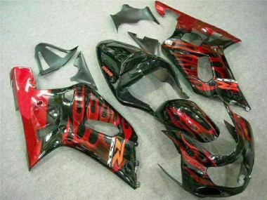 Carénage Suzuki GSXR 600 / 750 K1 K2 K3 2001-2003 - Rouge Noir Bon Marché