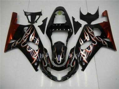 Kit Carénages & Plastique Suzuki GSXR 600 / 750 K1 K2 K3 2001-2003 - Noir Bon Marché