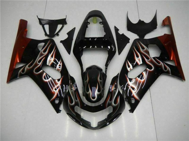 Kit Carénages & Plastique Suzuki GSXR 600 / 750 K1 K2 K3 2001-2003 - Noir Bon Marché Kit Carénages & Plastique Suzuki GSXR 600 / 750 K1 K2 K3 2001-2003 - Noir Bon Marché