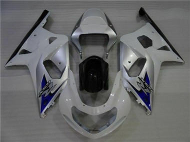 Carénage Suzuki GSXR 600 / 750 K1 K2 K3 2001-2003 - Blanc Argent Bon Marché