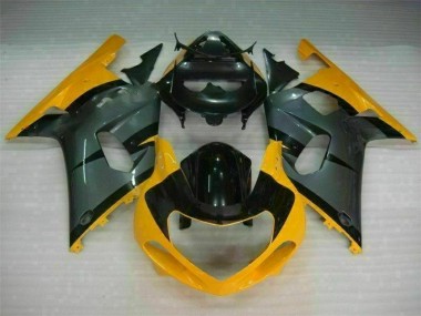Carénage Suzuki GSXR 600 / 750 K1 K2 K3 2001-2003 - Noir Jaune Bon Marché