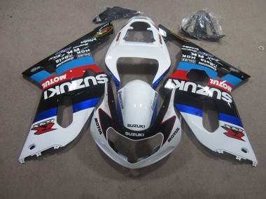 Carénage Suzuki GSXR 600 K1 K2 K3 2001-2003 - Blanc Bleu Motul Bon Marché
