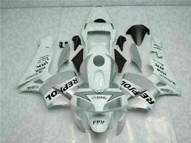 Carénage Honda CBR 600 RR 2003-2004 - Blanc Argent Repsol Bon Marché