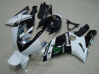 Carénage Kawasaki ZX6R 2003-2004 - Blanc Monster Bon Marché