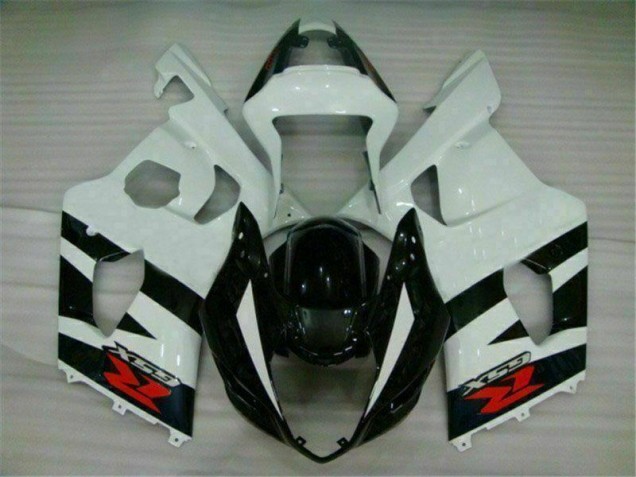 Carrosserie Suzuki GSXR 1000 K3 2003-2004 - Blanc Noir Bon Marché Carrosserie Suzuki GSXR 1000 K3 2003-2004 - Blanc Noir Bon Marché