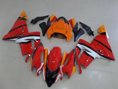 Carénage Kawasaki ZX10R 2003-2005 - Orange Noir et Blanc Bon Marché