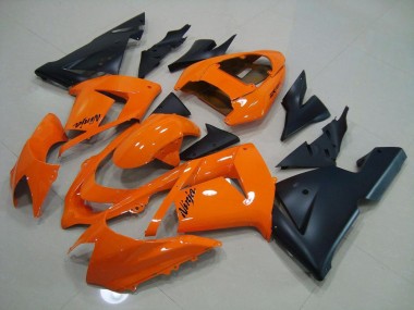 Carénage Kawasaki ZX10R 2003-2005 - Orange Noir Mat Bon Marché