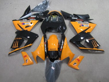 Carénage Kawasaki ZX10R 2003-2005 - Noir Orange 3M Monster Bon Marché