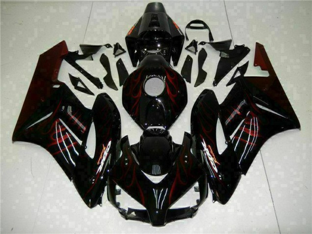 Carénage Honda CBR 1000 RR 2004-2005 - Rouge Flamme Noir Bon Marché