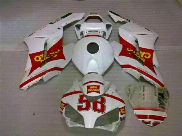 Carrosserie Honda CBR 1000 RR 2004-2005 - Blanc Rouge Bon Marché Carrosserie Honda CBR 1000 RR 2004-2005 - Blanc Rouge Bon Marché