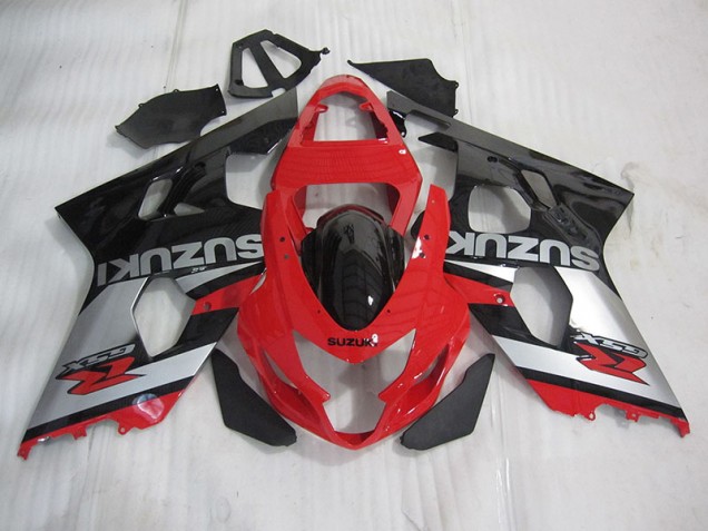 Carénage Suzuki GSXR 600 K4 2004-2005 - Rouge Noir Argent Bon Marché Carénage Suzuki GSXR 600 K4 2004-2005 - Rouge Noir Argent Bon Marché