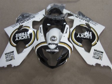 Carénage Suzuki GSXR 600 K4 2004-2005 - Noir Blanc Lucky Strike Motul Bon Marché