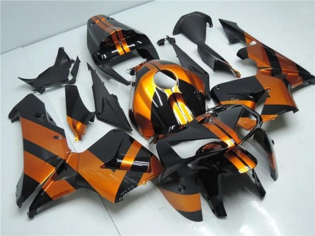 Kit Carénages Honda CBR 600 RR 2005-2006 - Orange Noir Bon Marché Kit Carénages Honda CBR 600 RR 2005-2006 - Orange Noir Bon Marché