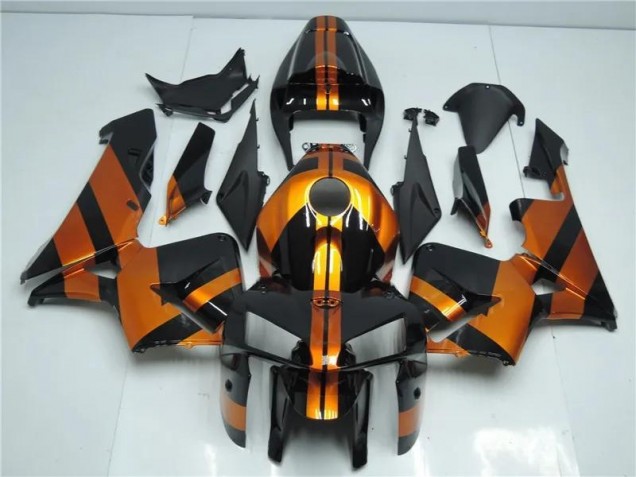 Kit Carénages Honda CBR 600 RR 2005-2006 - Orange Noir Bon Marché Kit Carénages Honda CBR 600 RR 2005-2006 - Orange Noir Bon Marché