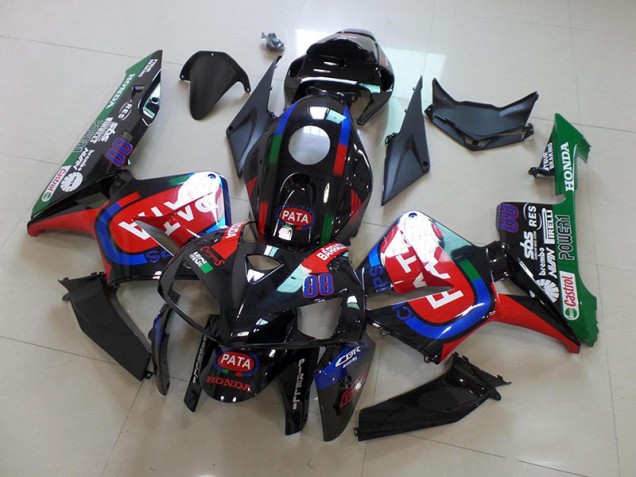 Carénage Honda CBR 600 RR 2005-2006 - Noir Rouge Pata Bon Marché