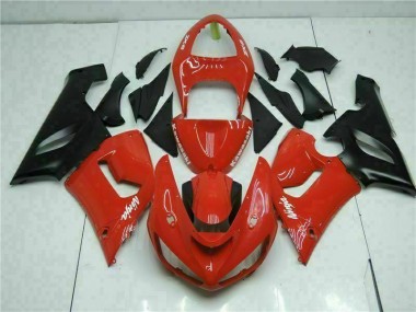 Carénages Kawasaki ZX6R 2005-2006 - Rouge Bon Marché
