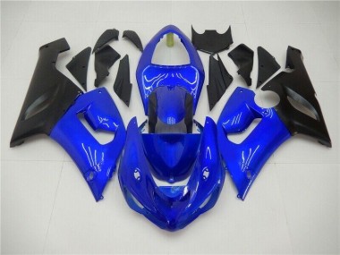 Carénages Kawasaki ZX6R 2005-2006 - Bleu Bon Marché
