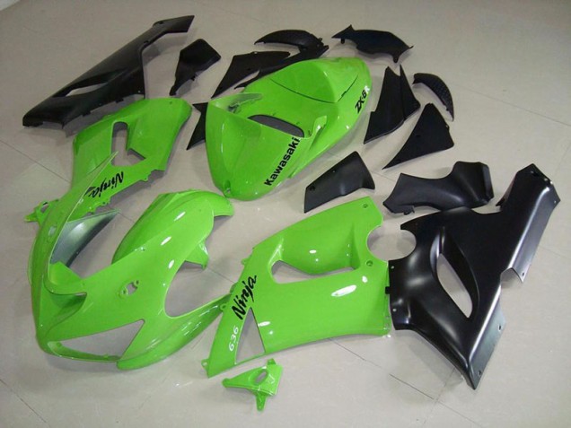 Carénage Kawasaki ZX6R 2005-2006 - Lime Vert Bon Marché Carénage Kawasaki ZX6R 2005-2006 - Lime Vert Bon Marché