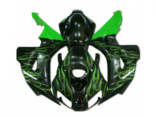 Carénage Honda CBR 1000 RR 2006-2007 - Vert Flamme Noir Bon Marché Carénage Honda CBR 1000 RR 2006-2007 - Vert Flamme Noir Bon Marché