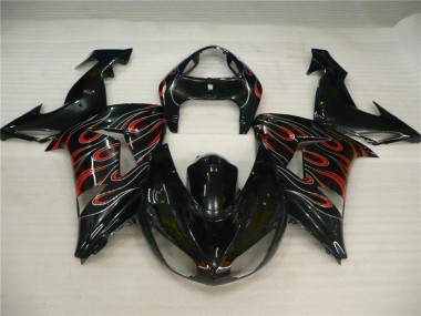 Carénage Kawasaki ZX10R 2006-2007 - Noir Gris Rouge Bon Marché