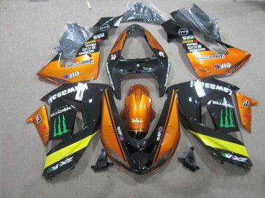 Carénage Kawasaki ZX10R 2006-2007 - Noir Orange Monster Bon Marché