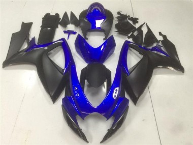 Carénages Suzuki GSXR 600 / 750 K6 2006-2007 - Noir Bleu Bon Marché