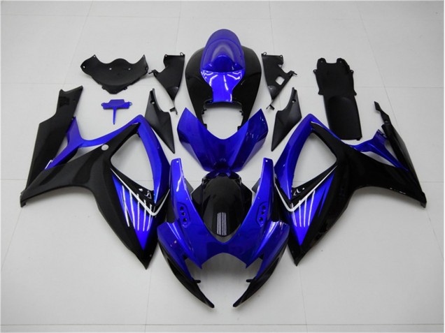 Carénage Suzuki GSXR 600 / 750 K6 2006-2007 - Bleu Noir Bon Marché Carénage Suzuki GSXR 600 / 750 K6 2006-2007 - Bleu Noir Bon Marché
