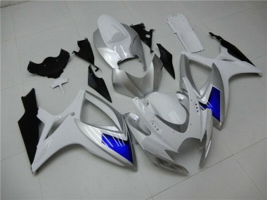 Carénages Suzuki GSXR 600 / 750 K6 2006-2007 - Blanc Bleu Bon Marché