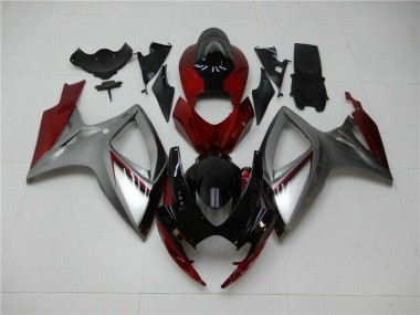 Carénage Suzuki GSXR 600 / 750 K6 2006-2007 - Rouge Argent Bon Marché