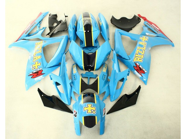 Carrosserie Suzuki GSXR 600 / 750 K6 2006-2007 - Bleu Noir Bon Marché Carrosserie Suzuki GSXR 600 / 750 K6 2006-2007 - Bleu Noir Bon Marché