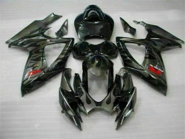 Kit Carénages Complet Suzuki GSXR 600 / 750 K6 2006-2007 - Noir Bon Marché