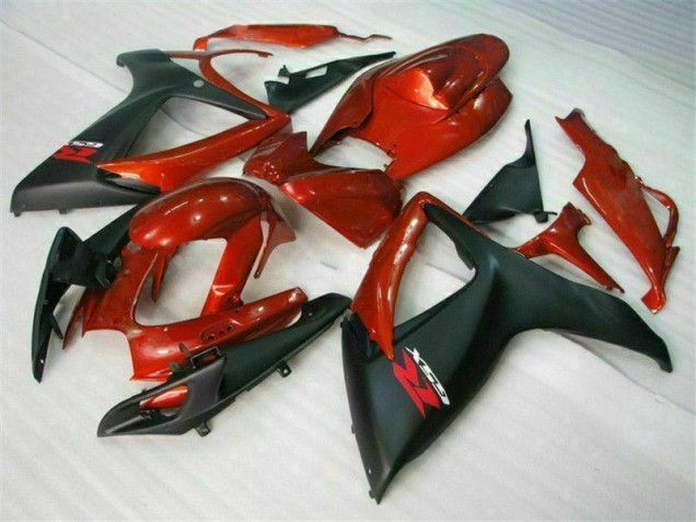 Kit Carénages Complet Suzuki GSXR 600 / 750 K6 2006-2007 - Rouge Noir Bon Marché Kit Carénages Complet Suzuki GSXR 600 / 750 K6 2006-2007 - Rouge Noir Bon Marché