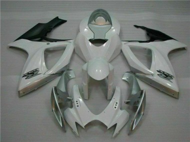 Carénage Suzuki GSXR 600 / 750 K6 2006-2007 - Blanc Argent Bon Marché