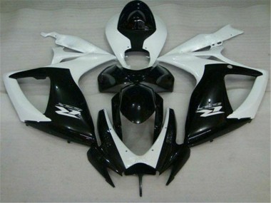 Carénage Suzuki GSXR 600 / 750 K6 2006-2007 - Noir Blanc Bon Marché